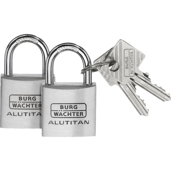 Burg Wächter 36161 Hänglås 40.00 mm Lika låsning Aluminium Nyckel