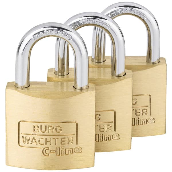Burg Wächter 6371 Hänglås 30.00 mm Lika låsning Mässing Nyckel
