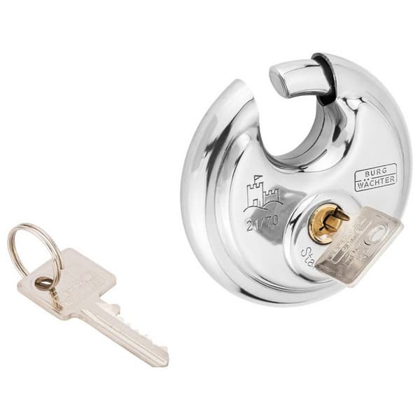 Burg Wächter 37761 Hänglås 70.80 mm Ny låsning Rostfritt stål Nyckel
