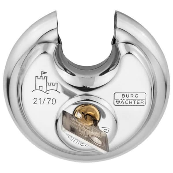 Burg Wächter 37761 Hänglås 70.80 mm Ny låsning Rostfritt stål Nyckel