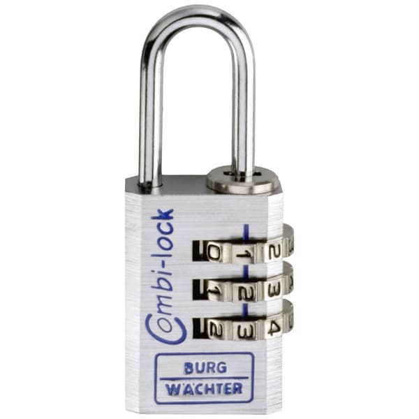 Burg Wächter 3631 Hänglås 22.90 mm Aluminiumsilver (krom) Kombination