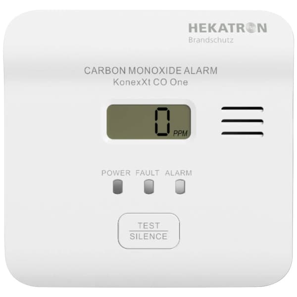 Hekatron KonexXt CO One Kolmonoxid-detektor inkl. 10 års batteri batteri Detektering Kolmonoxid