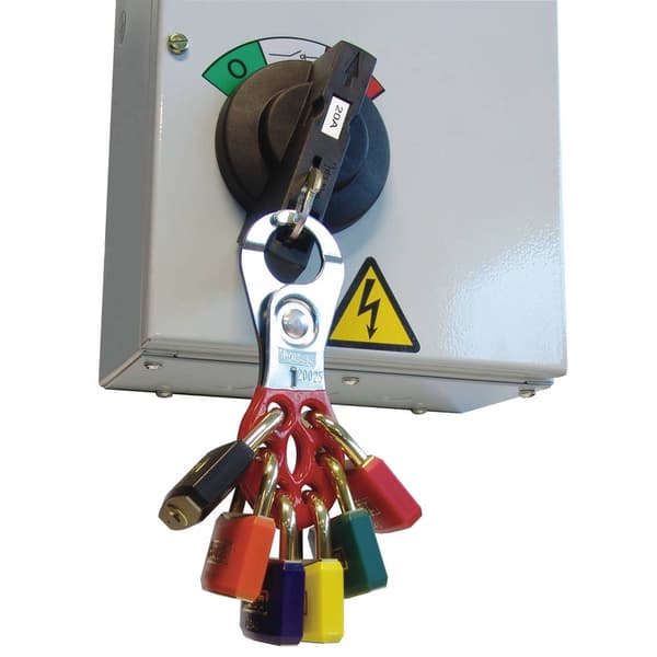 Kasp K20025D Säkringshasp 90 mm Röd