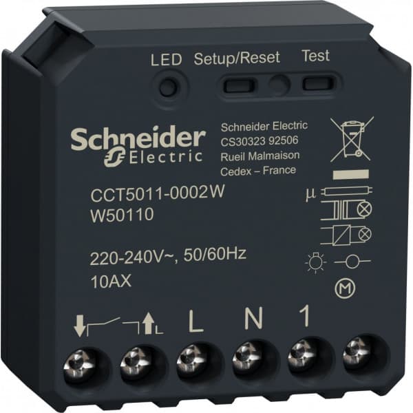 Schneider Electric Wiser -strömbrytarmodul, 10AX