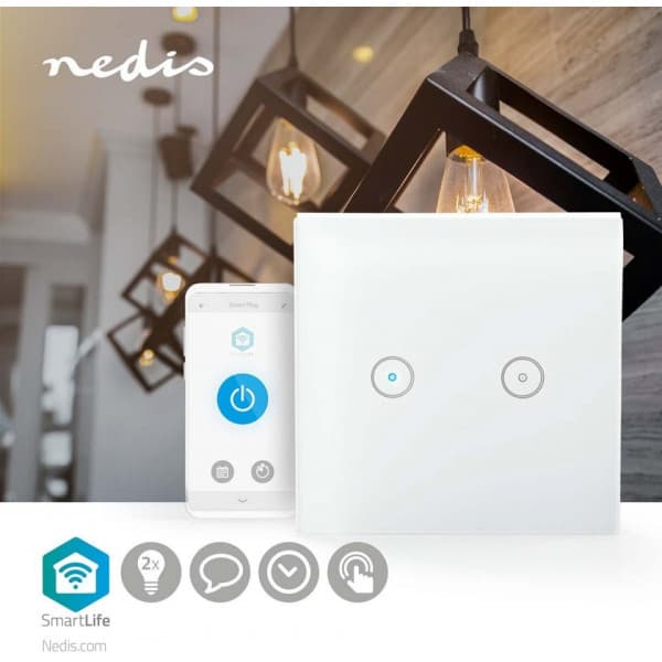Nedis SmartLife WIFIWS20WT -seinäkytkin