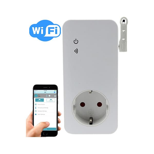 SimPal W230-V2 -WiFi-uttag och temperaturövervakare, 16 A, 3500 W