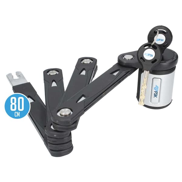 Ferrestock Sammenklappelig Hængelås Fskcan007 80 Cm Sort