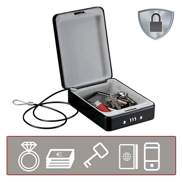 Master Lock Bærbar Pengeskab P005ceurblkhro Sort