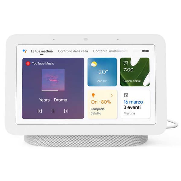 Google Smart Assistent Nest Hub 2 Gen Hvid