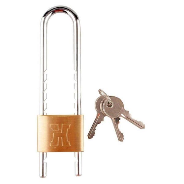 Handlock Hänglås Med Justerbar Bygel 50 Mm Guld