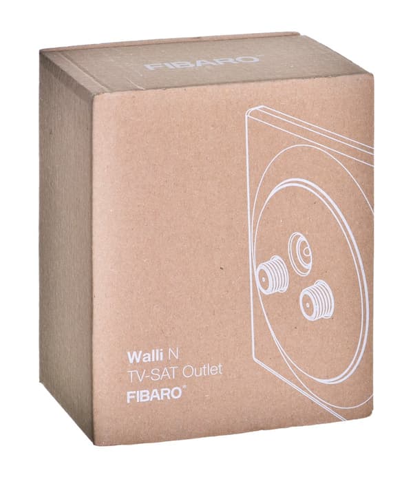 Fibaro Walli N stikkontakt R/TV+SAT Hvid