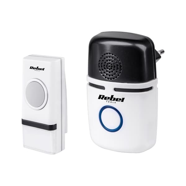 Rebel trådlös dörrklocka (med 230V-kontakt)--48 melodier