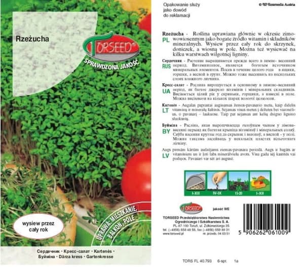 Puutarhakrassin siemenet Torseed 10g