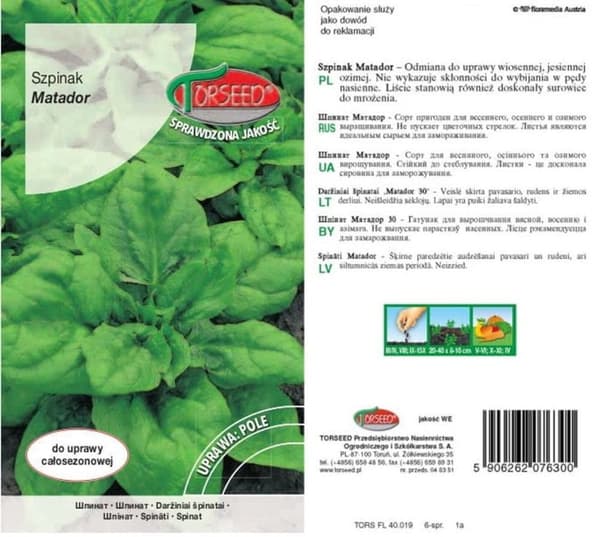 Spinatfrø Matador TOR Torseed 10g