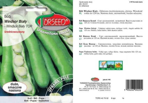 Bredbønnefrø Windsor Hvide Torseed 50g