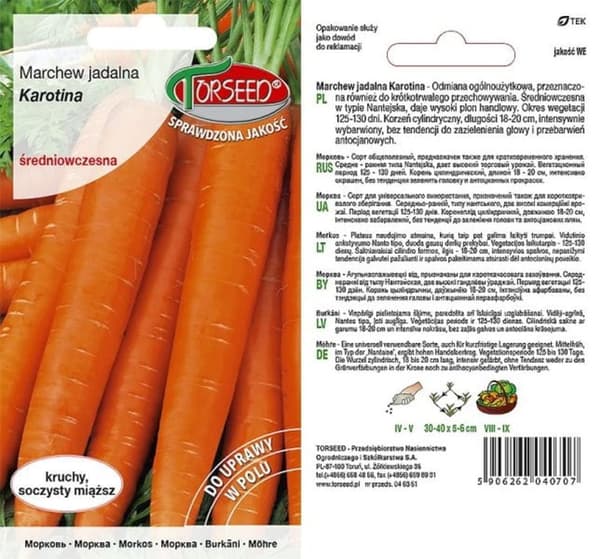 Morotsfrön Carrotina Torseed 3g
