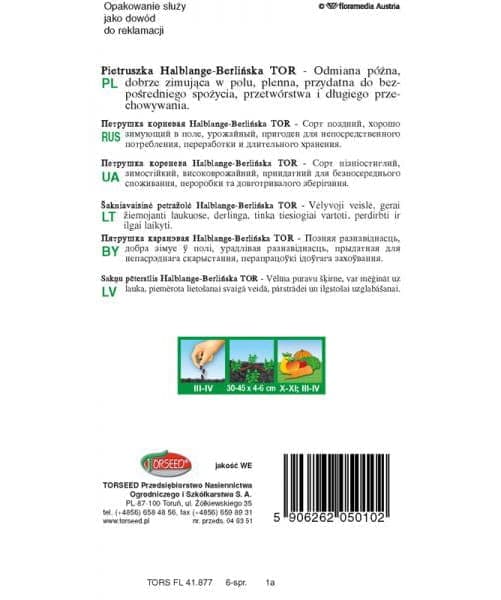 Siemenet Juuripersilja Halblange TOR 3g