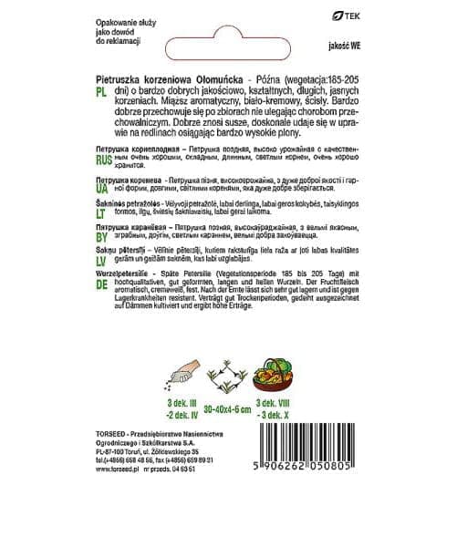 Frön av persiljerot Olomouc 3g