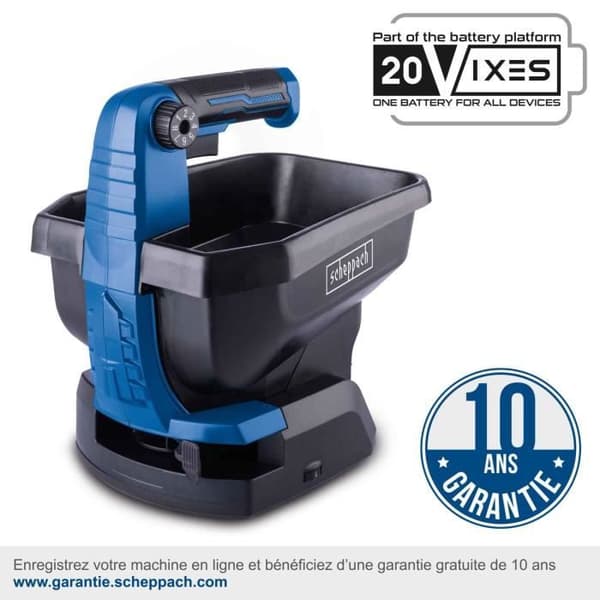 SCHEPPACH C-GSP800-X batterispreder - 20V IXES - Overfladekapacitet 800 m2 - 3,5 liters beholder - uden batteri eller oplader
