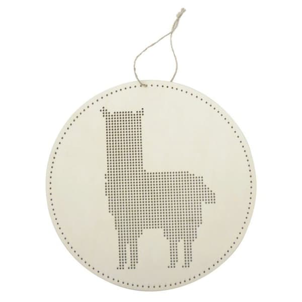 "Broderikit - GRAINES CREATIVES - Lama - Vit, Rosa, Grön - Unik Dekoration - DIY"
