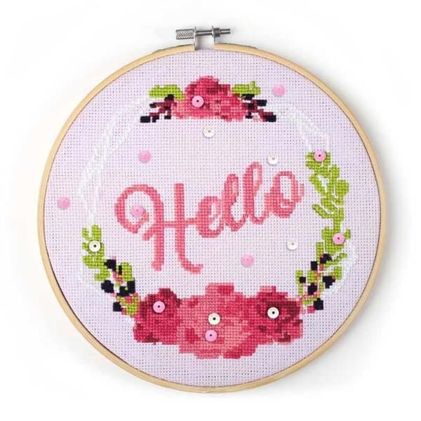 Broderikit - Sjöjungfru - Trä - Träfärg - Hantverk - DIY
