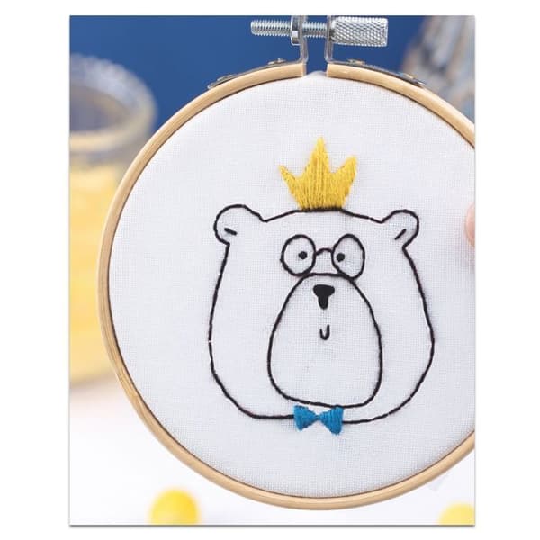French Kits sy- och broderisats - Sa Majesté L'Ours - Lätt nivå - 7 stycken