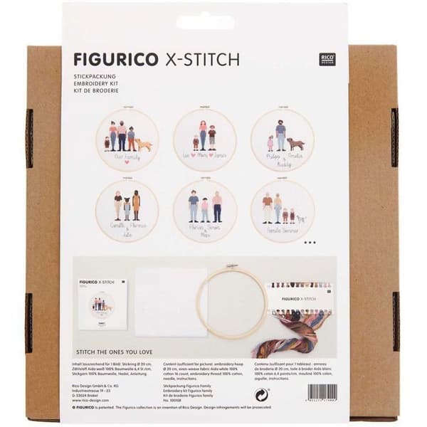 Broderi kit - familj