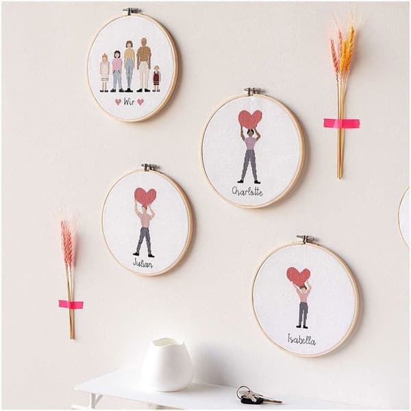 Broderi kit - familj