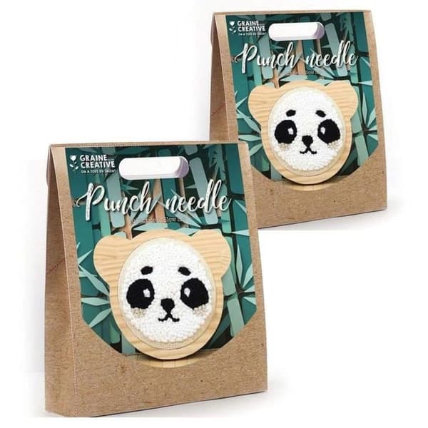 2 st punchnålaskar - Lilla panda Ø 15 cm
