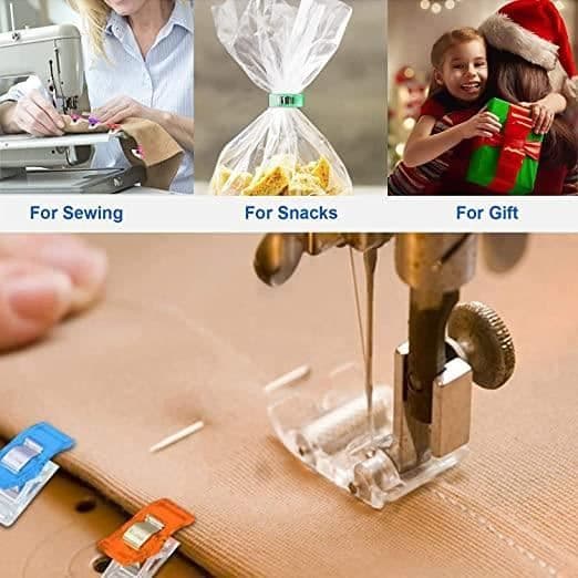 100 st DIY plastklämmor Tecknad lapptäcke Sömnad Positionering Fast bindning 27 cm Små plastklämmor di