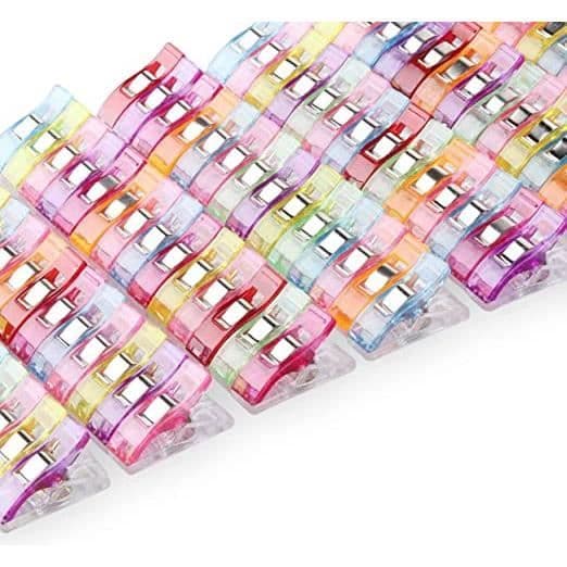 100 st DIY plastklämmor Tecknad lapptäcke Sömnad Positionering Fast bindning 27 cm Små plastklämmor di