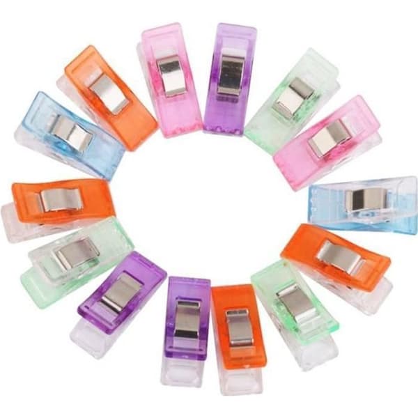 Syklämmor - Ej specificerat - 100 st - Hårdplast - Blandade färger - 2,7x1cm