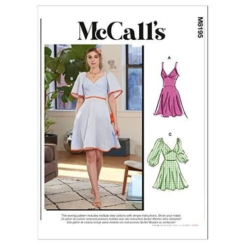 MCCALL'S MÖNSTER M8195F5 F5 SYMÖNSTER FÖR DAMKLÄNNINGAR,