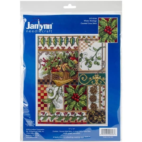 Janlynn Counted Cross Stitch Kit 11"X14"-Vintermontering (14 Count)