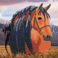 Miniatyrbild 1 av 2: Kit för diamantbroderi 18x18cm Häst