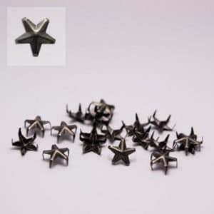 Griffes stjärna - Svart - 8mm - 40 enheter - Textil anpassning - Utan nickel