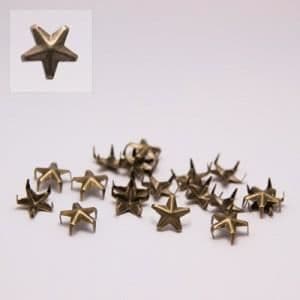 Griffes stjärna - Bronze - 8mm - 40 enheter - Textil anpassning - Utan nickel