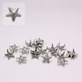 Miniatyrbild 1 av 2: Stjärnklor - Silver - 8 mm - 40 stycken - Textil anpassning - Nickel fri