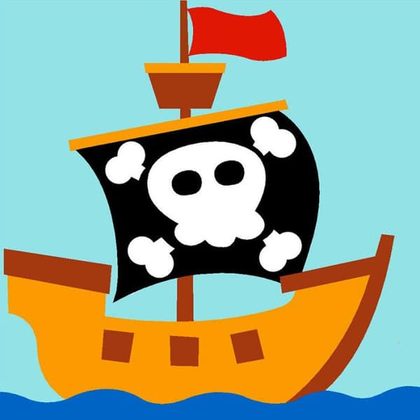 Seg de Paris barncanvas kit med piratmönster