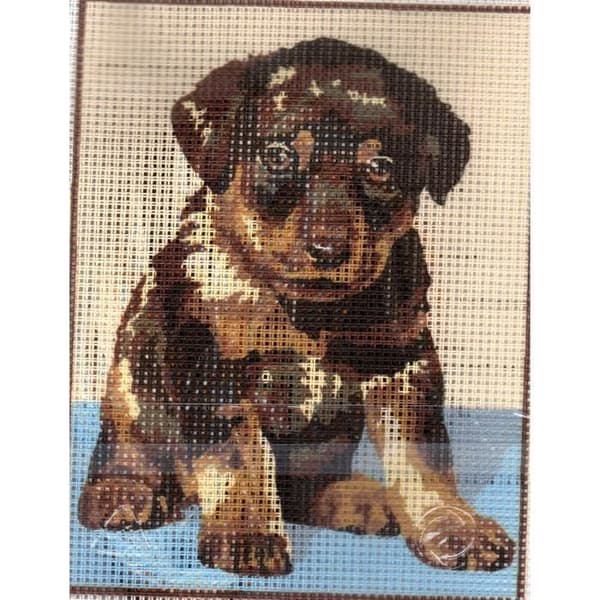 Beauceron Puppy Canvas Kit 14 x 18 cm Pénélope White Small Holes