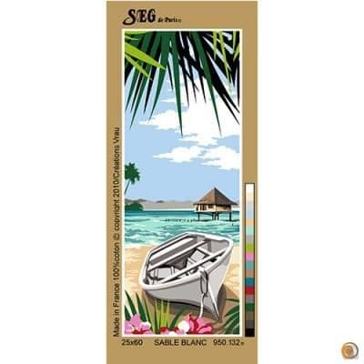 Antik duk Vit sand - 25x60cm