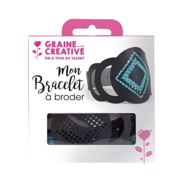 Svart läderbroderiarmbandssats med runt mönster - Svart - Blandat - Vuxen - Interiör - 22 cm i längd - 4 stycken