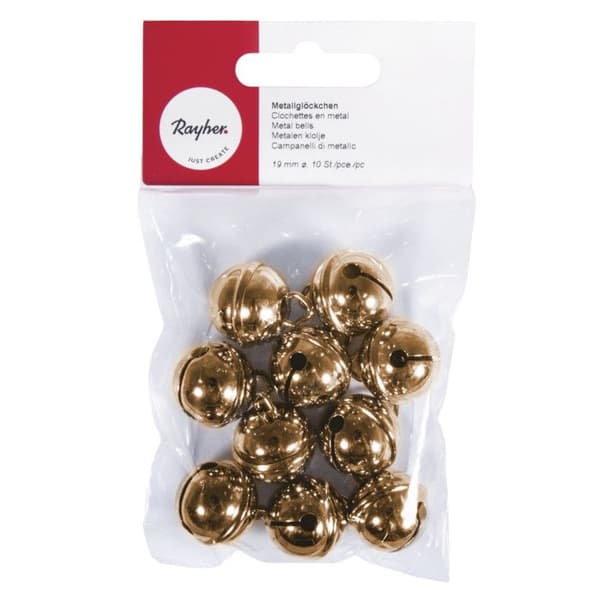 Grelot / Clochette Guld Ø 19 mm 10 stycken