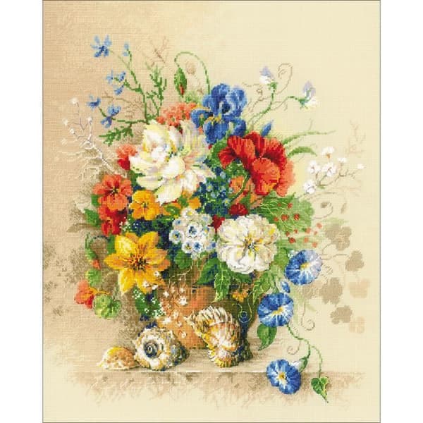 RIOLIS Counted Cross Stitch Kit 15,75"X19,75" - Flemish Summer (14 Count)