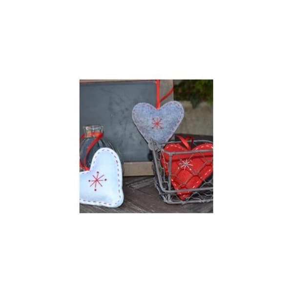 Sy kits - Sodertex - Set med 10 Filthjärtan - Diameter 8cm - Blandning av 3 färger