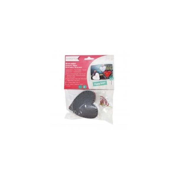 Sy kits - Sodertex - Set med 10 Filthjärtan - Diameter 8cm - Blandning av 3 färger