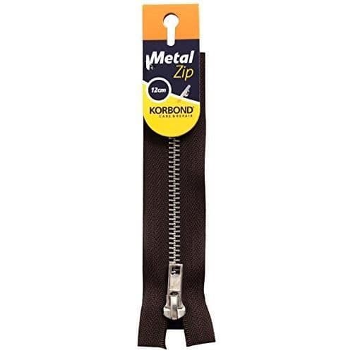 KORBOND METAL ZIP CLOSURE, 12A CM, BRUN 110538
