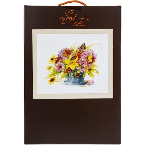 Broderikit med korsstygn - Vervaco - Färgperfektion - 14.8" x 12.4" - 27 Count - Mångfaldiga färger