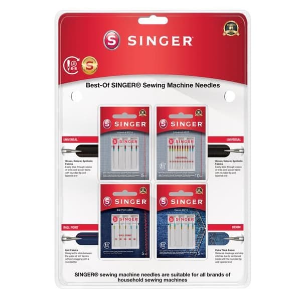 Nålspel - SINGER - 250088002 - Storlek 70/80/90 - 25 stycken - Färg Nero