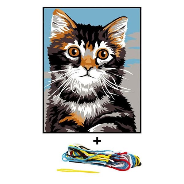 Kit canevas 18 x 14 cm Margot Canevas modell katt